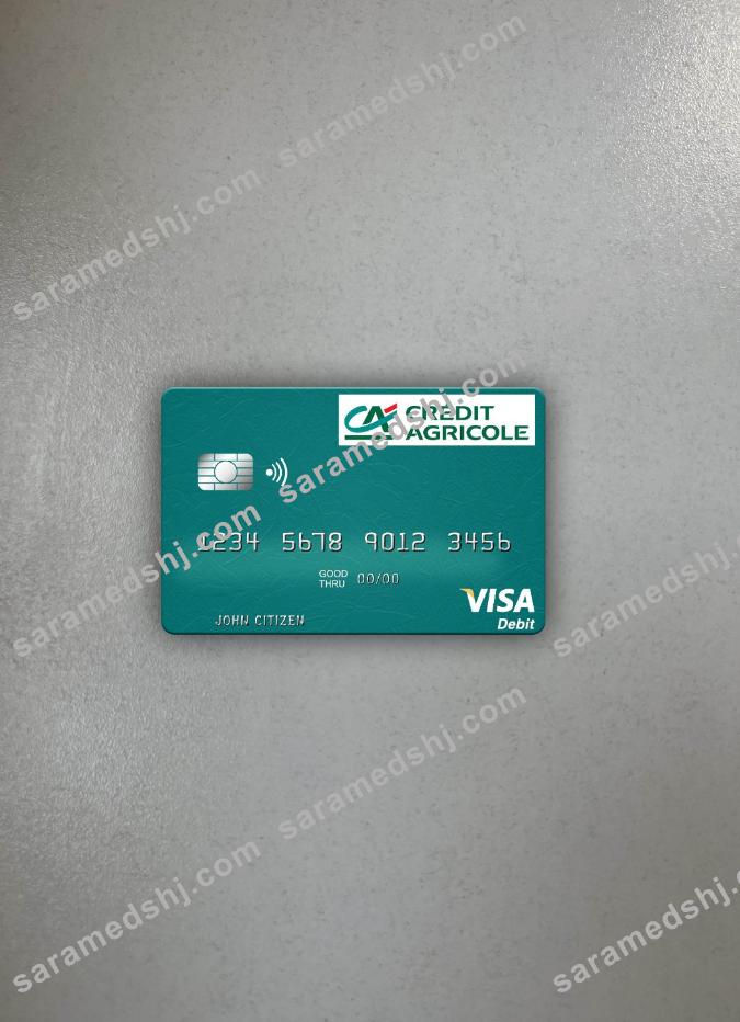 France Credit Agricole Bank visa debit card photolook front